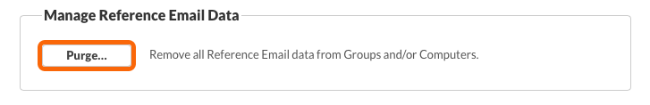 Manage Reference Email Data