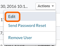 Actions > Edit