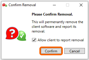 Windows: Confirm Removal